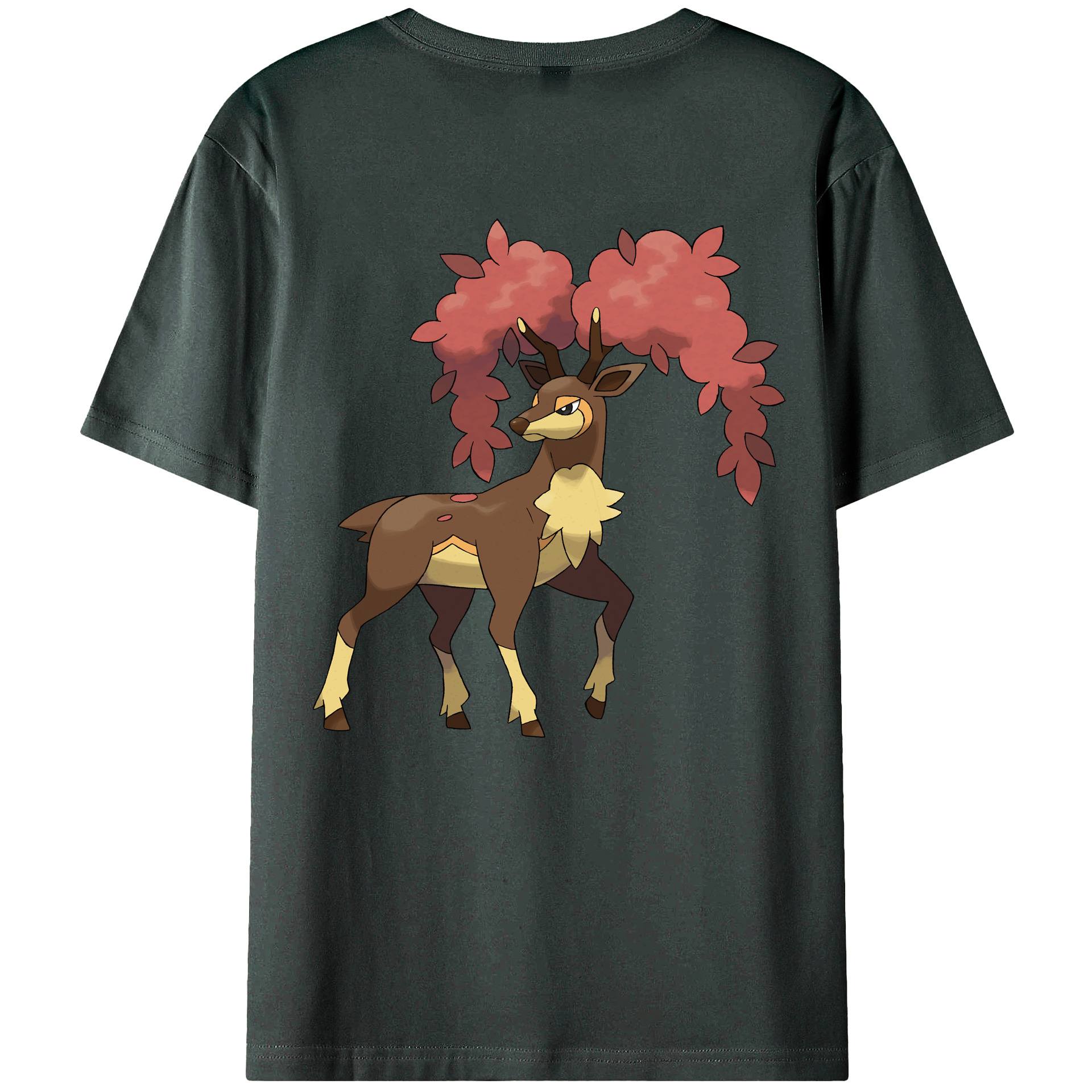 （画像用） ポケットモンスター Pokémon 綿100％ メンズ半袖Tシャツ（バックプリント） 通気性